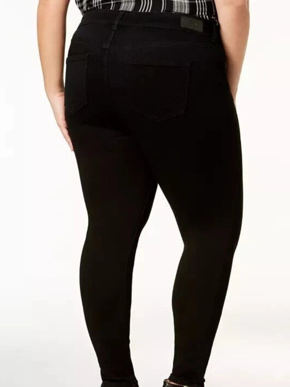 MNG Collection Mango Black Skinny Jeans Size 16 Cropped Mid-Rise Denim NWT